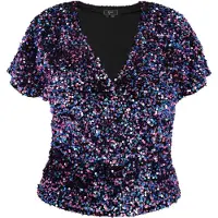 Faina Bluse Damen blau rosa