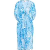 IZIA Kimono Damen blau weiss