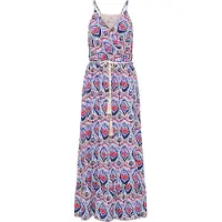 IZIA Maxikleid mit Allover-Print Damen Blau Mehrfarbig