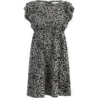 Faina Midikleid mit Leoprint Damen Grau Leo