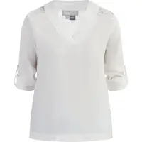 Usha Blusenshirt mit Spitze Damen weiss