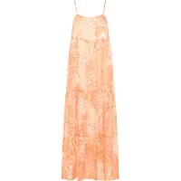IZIA Maxikleid Damen Orange Weiss
