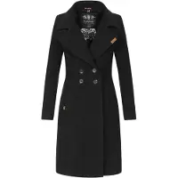 NAVAHOO Damen Trenchcoat Wooly – Premium Wintermantel mit Eleganter Passform