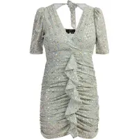 Faina Drapiertes Kleid Damen Grün Mehrfarbig