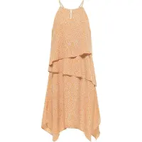 IZIA Midikleid Damen Orange Beige