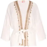 IZIA IZIA Kimono Damen Baumwolle weiß, L 740730-0004-09940