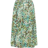 Faina Rock mit Leoprint Damen Türkis Mehrfarbig