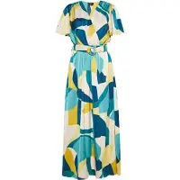 Faina Kleid Damen Blau Mehrfarbig