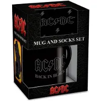ACDC AC/DC - Tasse/Socken-Set "Back In Black" (Schwarz)