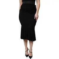 Dolce&Gabbana Dolce Gabbana Drapierter Jersey-Midi-Rock