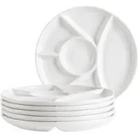 MÄSER Fondueteller "Fondueteller Set, aus Porzellan, Ø 21,5 cm" Geschirr-Set, Teller Set