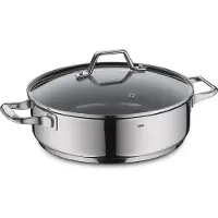 kela Schmorpfanne Lucca mit Deckel Silber 28 cm