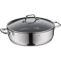 kela Schmorpfanne Lucca mit Deckel Silber 32 cm