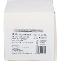 Medi Kauf Braun GmbH & Co. KG Mullkompressen 7,5x7,5 cm steril 50X2 St