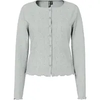 Pieces Strickjacke in Light Grey Melange | Gr.: XS