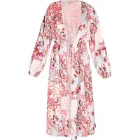 IZIA Kimono Damen Rot Mehrfarbig