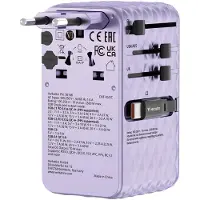 Verbatim Charge 'n' Travel 70W, Drinnen, AC, 250 V, 10 A, Violett