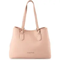 Valentino Brixton Shopping Bag Cipria, schicke Schultertas mit langen Griffen und geräumigem Hauptfach