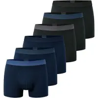Schiesser Herren Boxershorts, 6er Pack - "95/5", Trunks, Cotton Stretch, Logobund