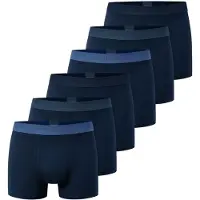 Schiesser Herren Boxershorts, 6er Pack - "95/5", Trunks, Cotton Stretch, Logobund