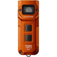 Nitecore TUP2 Alloy Orange, aufladbare Taschenlampe Schlüsselanhänger, 1200 Lumen