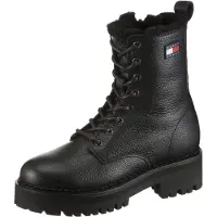 Tommy Hilfiger Winterboots "TJW URBAN LACEUP BOOT WL", Blockabsatz, Schnürboots, Stiefelette mit praktischer Anziehlasche