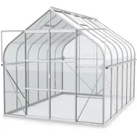 Pergart Vitavia Gewächshaus "Dione 9900" inkl. Stahlfundamentrahmen aluminium eloxiert 9,9 m² 3 mm ESG