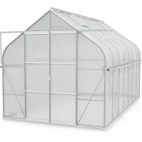 Pergart Vitavia Gewächshaus "Dione 11500" inkl. Stahlfundamentrahmen aluminium eloxiert 11,5 m² 4 mm HKP