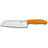 Victorinox Swiss Classic Serie Allzweck-Santokumesser - 17 cm - Orange