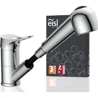 Eisl Spültischarmatur "Verona" mit Geschirrbrause, Niederdruck, 360 schwenkbar, Mischbatterie, Chrom