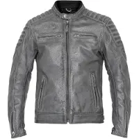 John Doe Storm Motorrad Lederjacke, grau, 4XL