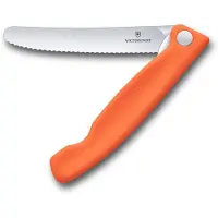 Victorinox Swiss Classic Picnicker 11cm Wellenschliff-Klinge in leuchtendem Orange, verpackt