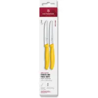 Victorinox Swiss Classic 6.7838.2C1 Tomato & Table Knife, Wavy, Yellow, Tomatenmesser Set 2-teilig