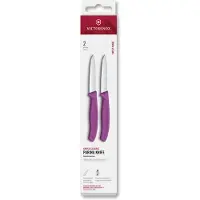 Victorinox Swiss Classic 6.7605.2C1 Straight, Purple, Gemüsemesser Set, 2-teilig, 8 cm
