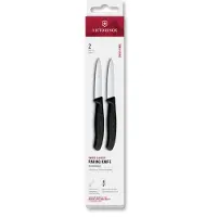 Victorinox Swiss Classic 6.7603.2 Straight, Black, Gemüsemesser Set, 2-teilig, 8 cm