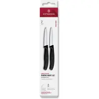 Victorinox Swiss Classic 6.7693.2 Straight/Wavy, Black, Gemüsemesser Set, 2-teilig, 8 cm