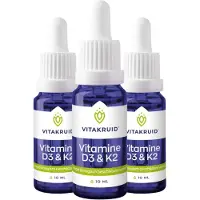 Vitakruid Vitamin D3 K2 Tropfen hochdosiert MenaQ7 (MK-7) mit Pipette 10 ml 30 ml
