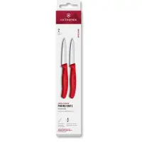 Victorinox Swiss Classic 6.7601.2C1 Straight, Red, Gemüsemesser Set, 2-teilig, 8 cm