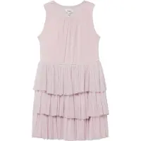 s.Oliver Kleid Kurzes Rüschenkleid aus schimmerndem Mesh-Stoff
