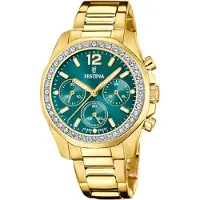 Festina Damenuhr Boyfriend Armbanduhr Edelstahl gold UF20609/6