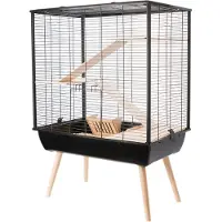 Zolux Neo Cosy Käfig für große Nagetiere H80, Schwarz