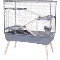 Zolux Käfig 205661GRI Holz Metall Kunststoff