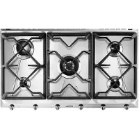 Smeg Contemporanea Srv596gh5 Gaskochfeld 90 Cm Silber Silber One Size
