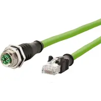 METZ CONNECT Verbindungsleitung M12 BU-RJ45 ST, 8-pol X-kodiert, gerade-gerade, 10 m