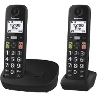 Panasonic KX-TGU112, DECT-Telefon, Kabelloses Mobilteil, 100 Eintragungen, Anrufer-Identifikation, Schwarz