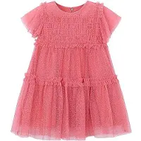 Mayoral Elegantes Kleid 3917 Korallenfarben Regular Fit