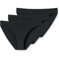 Schiesser Slip UNCOVER BY "Slip 3er Pack", Damen, Gr. XL, schwarz, Obermaterial: 95% Baumwolle CO. 5% Elasthan EL., Unterhosen Slip