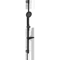 Hansa Duschsystem HANSAPRISMA m Thermostat, Wd-mont., 770mm, matt-schwarz
