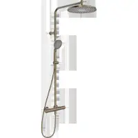 Hansa HANSAAURELIA Regenbrause-Duscharmatur, 3-strahlig, 4719910381, Farbe: Bronze gebürstet