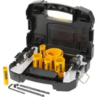 DeWalt Lochsägen-Set BIM Elektriker, 11-tlg., 16-64 mm, 2x Adapter, 2x Zentrierbohrer